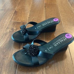 Italian Shoemakers Black Platform Sandals